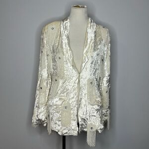 Nasty Gal- Premium Velvet Hand Embellished Blazer